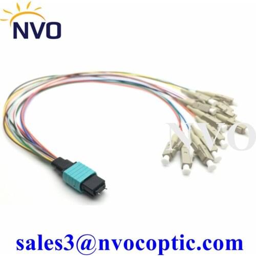 MM,12cores,Senko MPO,Male to 12 LC UPC,Fan-out Fiber Pigtail,0.9mm Cable,50cm Length Pigtail,Type B Polarity,Standard IL