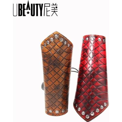 Mens Fashion Rock Wide Leather Wrist Protectors Cowhide Woven Plaid Bracelet Punk Embossed Vintage Bracelet