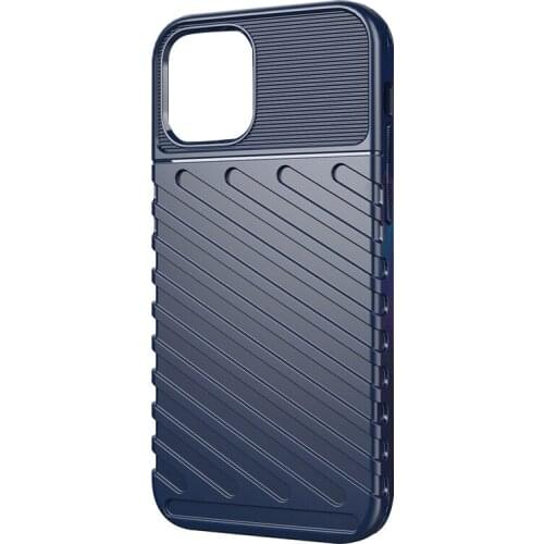 For iPhone 12 Pro Brushed Carbon Fiber Soft Shell Anti-Drop Phone Case