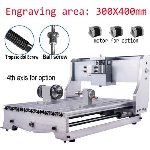 DIY cnc 3040 frame cnc router frame Kit Ball Trapezoidal Screw 3040z with 57mm Stepper Motor for cnc engraving milling machine