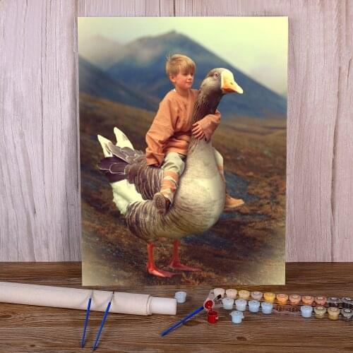 Woman Girl DIY Painting By Numbers Package Acrylic Paints 40*50 Canvas Pictures Loft Picture Crafts For Adults Art