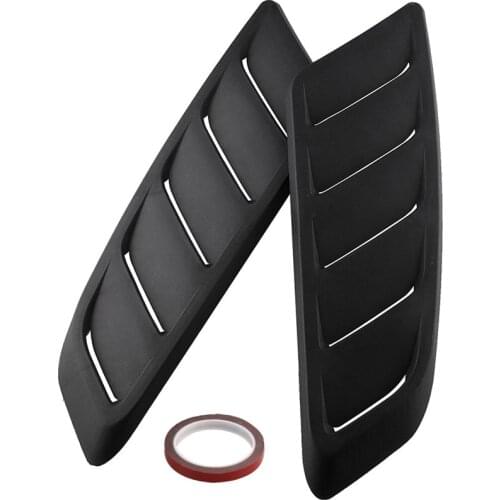 Pair Car Air Intake Scoop Bonnet Hood Front Hood Vent Black ABS Plastic For Ford Mustang