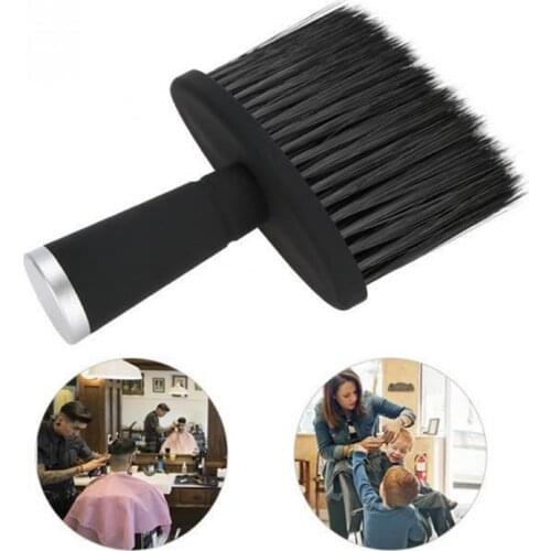 Professional Soft Black Hairbrush Beard Brush Salon Cutting Hairdressing Styling Tool Neck Face Duster Brushes Barber Hair Clean