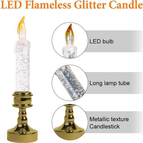 Retro Style Electronic Flame Light LED Lamp Simulation Candle Party Wedding Festival Supply Props