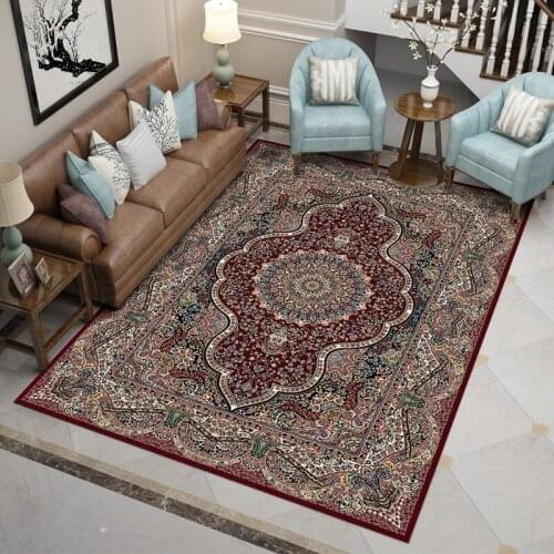 Luxury Red Persian Iran Rugs Carpets For Home Living Room Bedroom Carpet Floor Mat Area Rugs 100% Polypropylene High Quality Rug