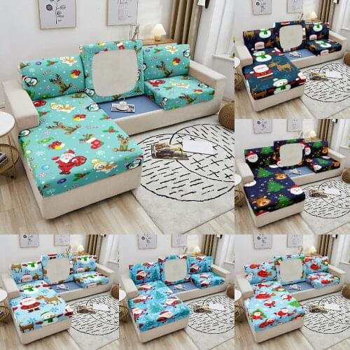 Elk L Shape Corner Couch Elastic Cushion Cover For Living Room Furniture Protector Christmas Couch Sofa Cover 1/2/3/4-Seater