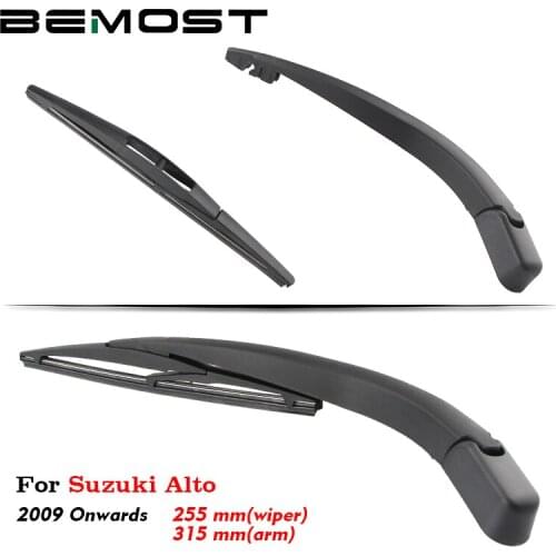 BEMOST Car Rear Windshield Wiper Arm Blades Brushes For Suzuki Alto 2009 Onwards Hatchback 255MM Back Windscreen Auto Styling