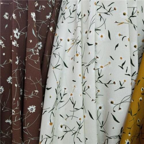 Chiffon Fabric Small Fragments Printing crepe chiffon Dress Shirt Table Cloth Decorative Bubble Yarn Fabric