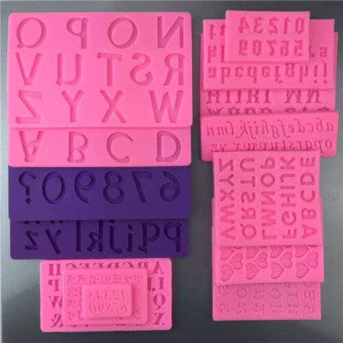 Letter/alphabet Form Silicone Molds Gumpaste Chocolate Fondant Cake Decorating Tools Sugar Craft Molds DIY Cake Clay Molds