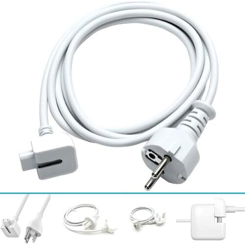 High Quality Europe Eu Plug 1.8M Extension Cable Cord for Apple MAC IPAD AIR Macbook pro Charger Adapter 45w 60w 85w