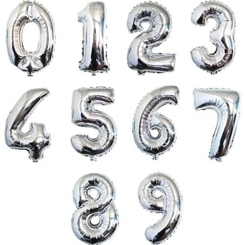 32inch Balloon Rose Gold Silver 10th 11th 12th 13th 14th 15th Birthday Party Decorations Anniversary Balloons