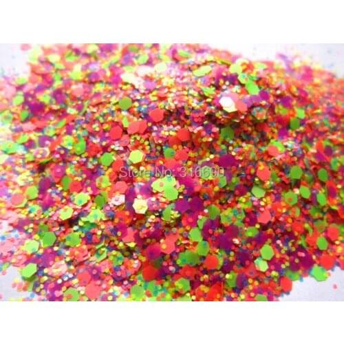 Green,Red and Purple Solvent Resistant Glitter Mix Nail Polish Glitter Mix for Nail Polish Frankenig Scrapbooking G259