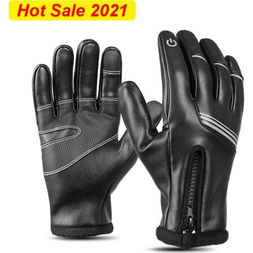 Winter Cycling Gloves Men Woman Bicycle Glove Leather Full Finger Waterproof Road Bike Skiing Fishing Motorcycle Mtb equipment