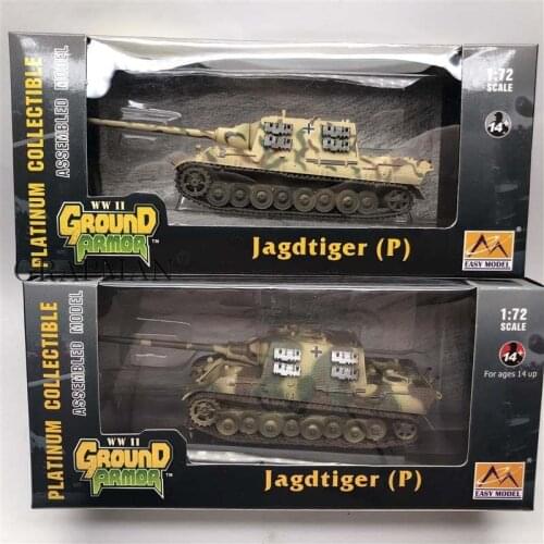 1/72 WWII German Jagdtiger P Tank Germany Army Jagd Tiger Tank 1944 Finished Model Easymodel Toy