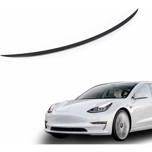 1pc for Tesla Model 3 Water Retaining Wing Rear Wing Spoiler Original Modified Wing Car Decorative Accessories Carbon Fiber
