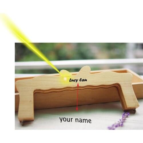 25cm women purse frame wood clasp for DIY bag making free laser engraving customized name logo
