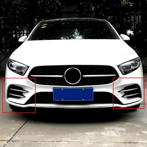 4 Pcs/lot Plastic ABS Chrome Stickers Trim Cover for Mercedes Benz A Class W177 A180 A200 Sports Line Accessories Car Styling