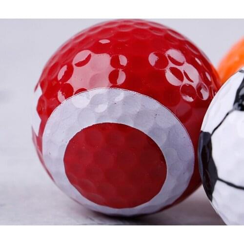 6PC/lot HOT! Golf Equipment football basketball tableTennis Baseball Golf Balls Novel Double Ball Two Piece Ball