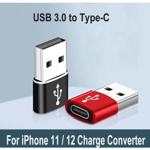 OTG Adapter Type-C Female to USB 3.0 Male USB C Connector For iPhone 12 Mini 12 11 Pro Max Macbook Pro Air Pods PD Charger Cable