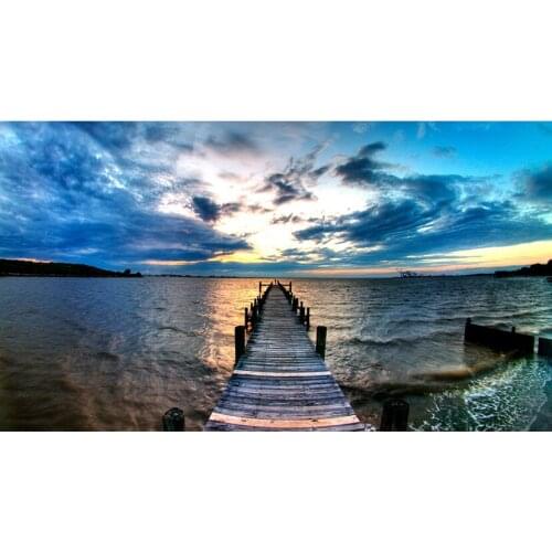 Diy Full Square/Round Diamond Painting Seaside Landscape Embroidery Crystal Drill Iris Girl Pattern Decor JX717