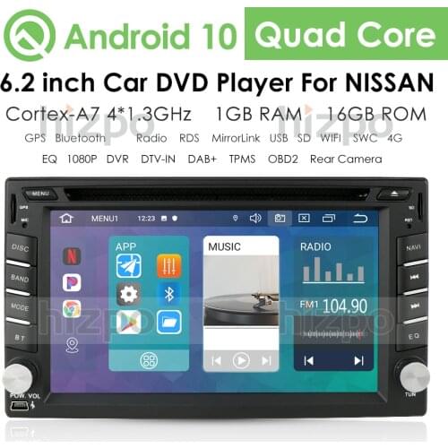 Android 10 Car DVD Player GPS Navigation for Nissan Qashqai X Trail Patrol Murano Juke Sunny Livina Tllda 2 Din Multimidia Radio