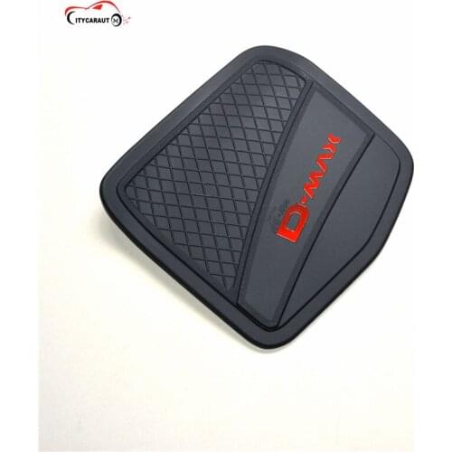 Free Shiping 2012-2016 for DMAX D-MAX black colour oil tank cover for DMAX gas tank cover for D-MAX accessories
