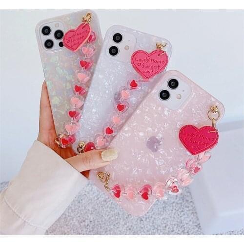 Shell pattern case For Huawei Honor 10i 20i 20 30s X10 8X V20 V30 PRO Cover For Huawei Mate 40 pro Love bracelet