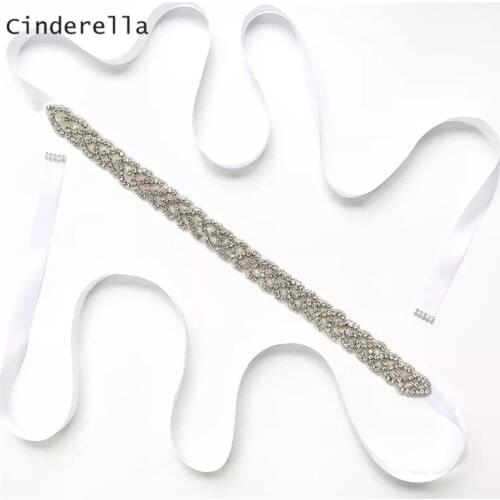 Cinderella Rhinestones Glass Crystal Bridal Belt Wedding Party Bridesmaid Sash Belt Cheap Wedding Belts Accessory