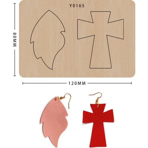 Wooden Cutting Mold Diy Leaves Cross Earring Scrapbooking Decoration Mold Suitable For Common Die-Cutting Machines