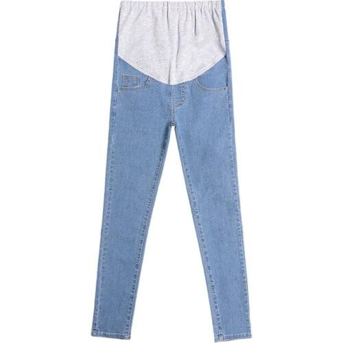 Pregnant women jeans spring pregnant women denim pregnancy pants wear small feet jeans maternity dress