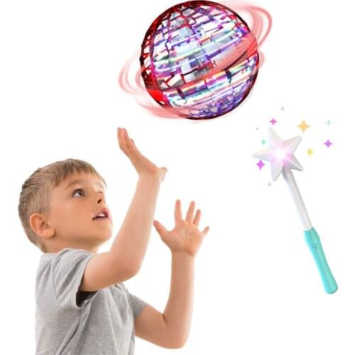 Flynova Pro Drone UFO Mini Flying Boomerang Spinner Inductive Toys LED Light 360 Rotation Hand Control Operated Plane Drone