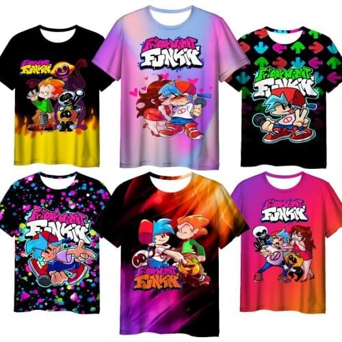 Unisex Friday Night Funkin 3D Print T Shirts Summer Adult Cartoon Anime T-shirts Women Short Sleeves Tshirt Men Pattern Tee Tops