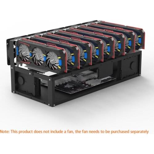 Graphics Card Holder Rack Open 6 Card 8 Card Bracket Rack Black Steel Graphics Card Bracket Computer Components