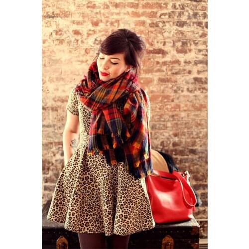 Good quality Za Winter long Scarf Plaid Scarf Designer Unisex Acrylic Basic Shawls Soft Womens Scarves hot sale