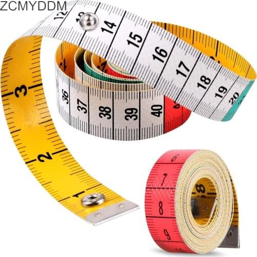 ZCMYDDM 1.5M/60In Measuring Ruler Sewing Tailor Tape Measure with Snap Fasteners for Cutting measurement DIY Sewing Tools