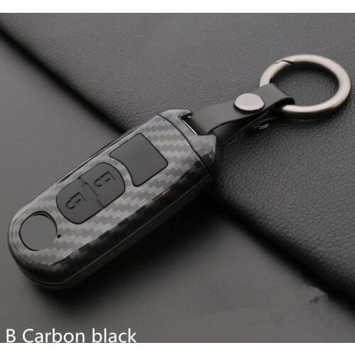 Carbon car Key Case Fob Cover For Mazda 2 3 6 Atenza Axela CX-5 CX5 CX 5 CX-7 CX-9 2015 2016 2017 2018 Smart 2/3 Buttons