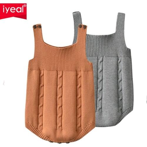 Baby Bodysuits Clothes Fashion Solid Knitted Newborn Bebes Body Suits Tops for Infant Boys Girls Jumpsuits Outfit One Piece Wear