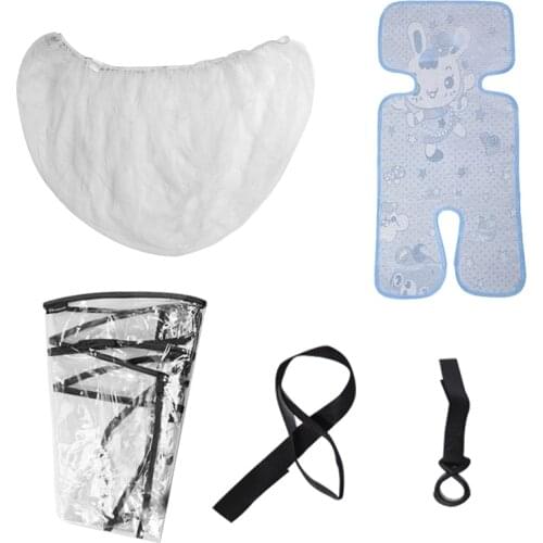 Baby Stroller Accessory Set, Suitable for Stroller Accessories, Ordinary Raincoat, Summer Mat, Mosquito Net, Armrest Seat Belt