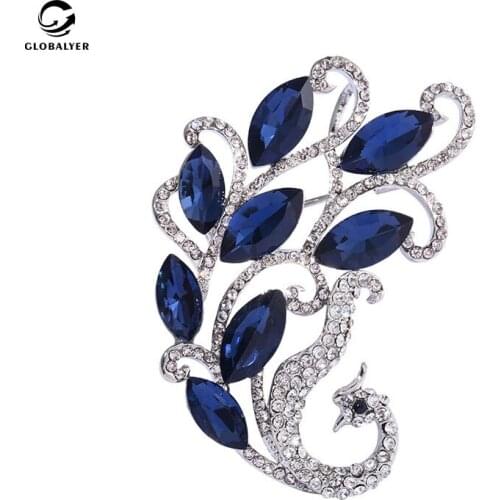 Korean crystal corset girl Full crystal Phoenix Brooch Clothing accessories Pin Clothing Free shipping Female accessories 700