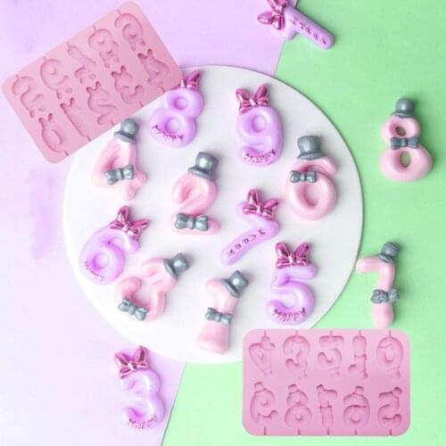 Meibum Jelly and Candy Moulds Silicone Chocolate Lollipop Molds Birthday Cake Decorating Suppplies Snack Tools Kitchen Bakeware