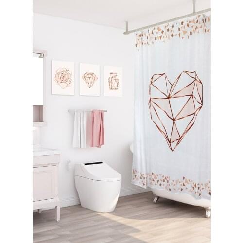 Fashion 3d Flower Shower Curtain Fabric Waterproof Bathroom Curtains Set With Hooks Ring Home Decor Colorful Bath Curtain