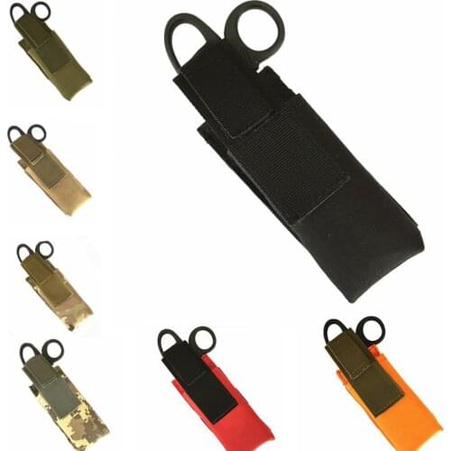 Molle Tactical Tourniquet Medical Scissors Pouch Military EDC Flashlight Bag Outdoor Sport Hunting Accessories