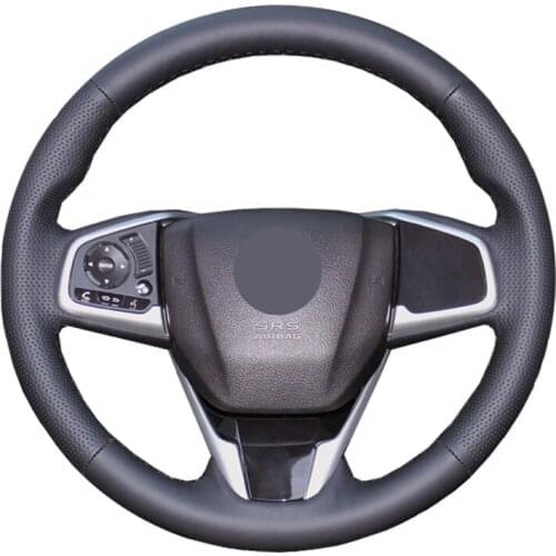 Genuine Leather car steering wheel Cover for Honda Civic Civic 10 2016 2017 CRV CR-V 2017 Clarity/Steering-Wheel Handlebar Braid