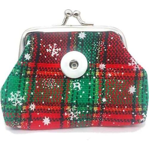 New 4 Colors 18MM Snap Buttons Jewelry Snowflake Coin Purses Wallets Kids Girl Womens Bags Pouch For Christmas Day Gift