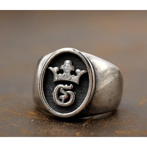 Real 925 Sterling Silver Thai Silver Handmade Crown Ring New