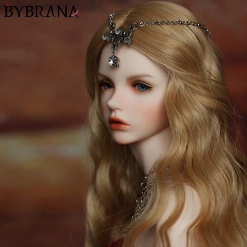 Bybrana BJD Wig Fair Size 1/3 1/4 1/6 1/8 Long Wave High Temperature Fiber Hair for Dolls