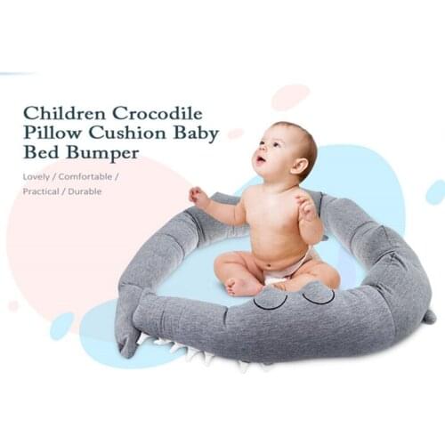 Baby crib Bumper 185CM Crocodile Plush Toys Long Pillows Cushion Pads Baby bed Liner Child Room decoration Photography Props