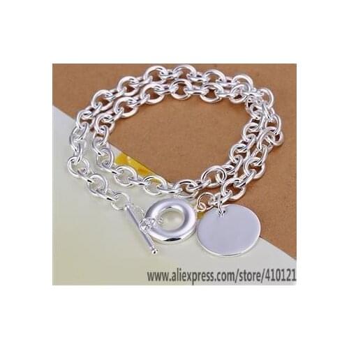 N246 Lucky Charm Silver Color Pendants For Women Jewelry Necklace Women Accessories Fashion Disc To Chain /diialzpa Hvgaqmna