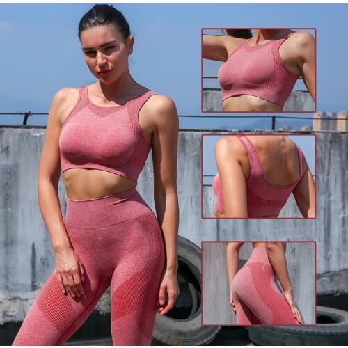 Training Combination Suit Popular Models Fitness Yoga Clothing Womens Summer Clothing Track And FIeld Suits Sports Solid Color