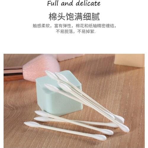 Portable cotton swab disposable double-ended makeup remover sanitary cotton stick